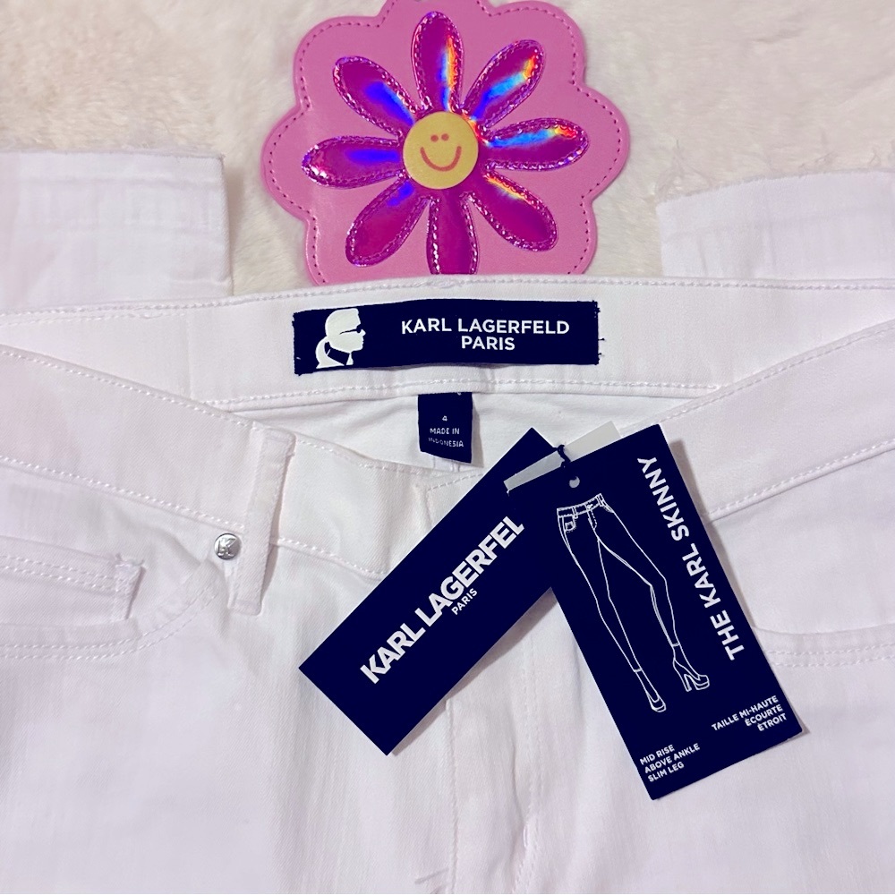 NWT Karl Lagerfeld White Skinny Jeans “The Karl Skinny” size 4/28